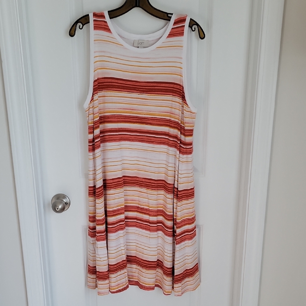 Colorful Striped Sleeveless Dress